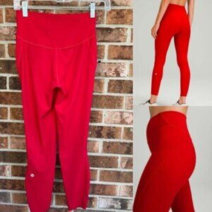 Lululemon  * Base Pace High-Rise Tight   Laggings 23" Dark Red 2022 EUC
